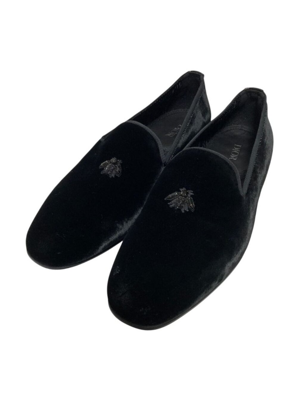 Dior Homme Bee Decoration Velvet Opera Shoes Black Spring Summer Fall Winter